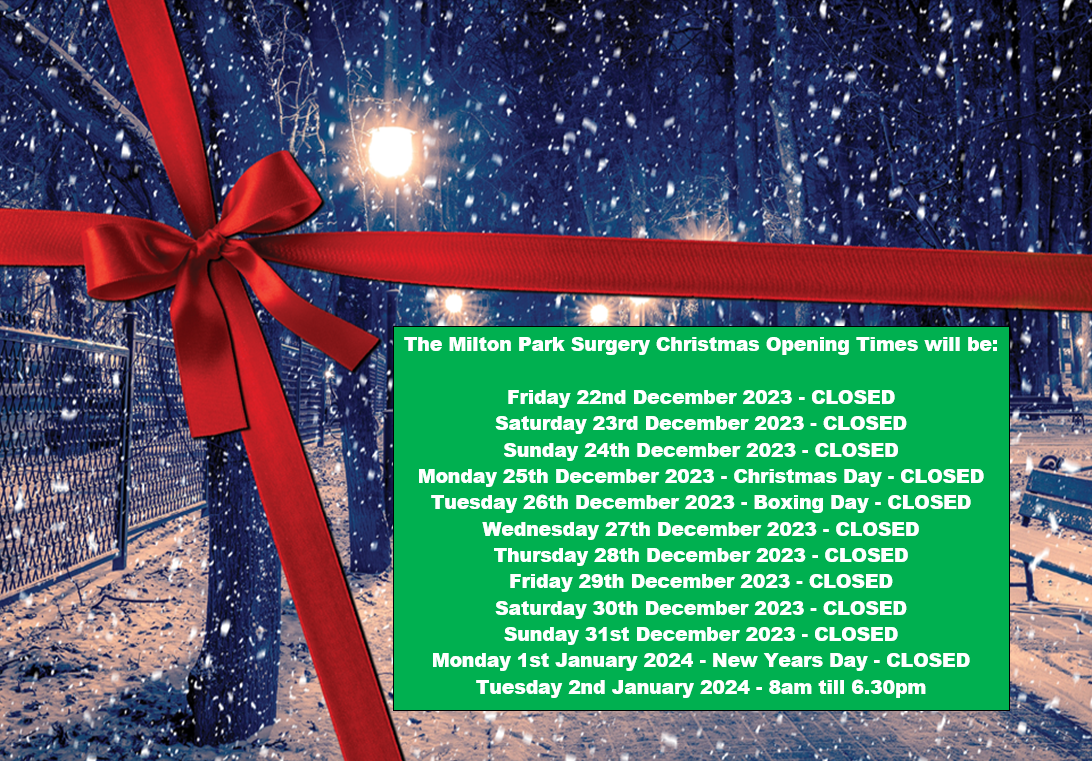 The Milton Park Surgery Christmas Opening Hours East Shore Partnership