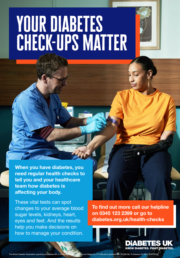 Your diabetes check-ups matter poster